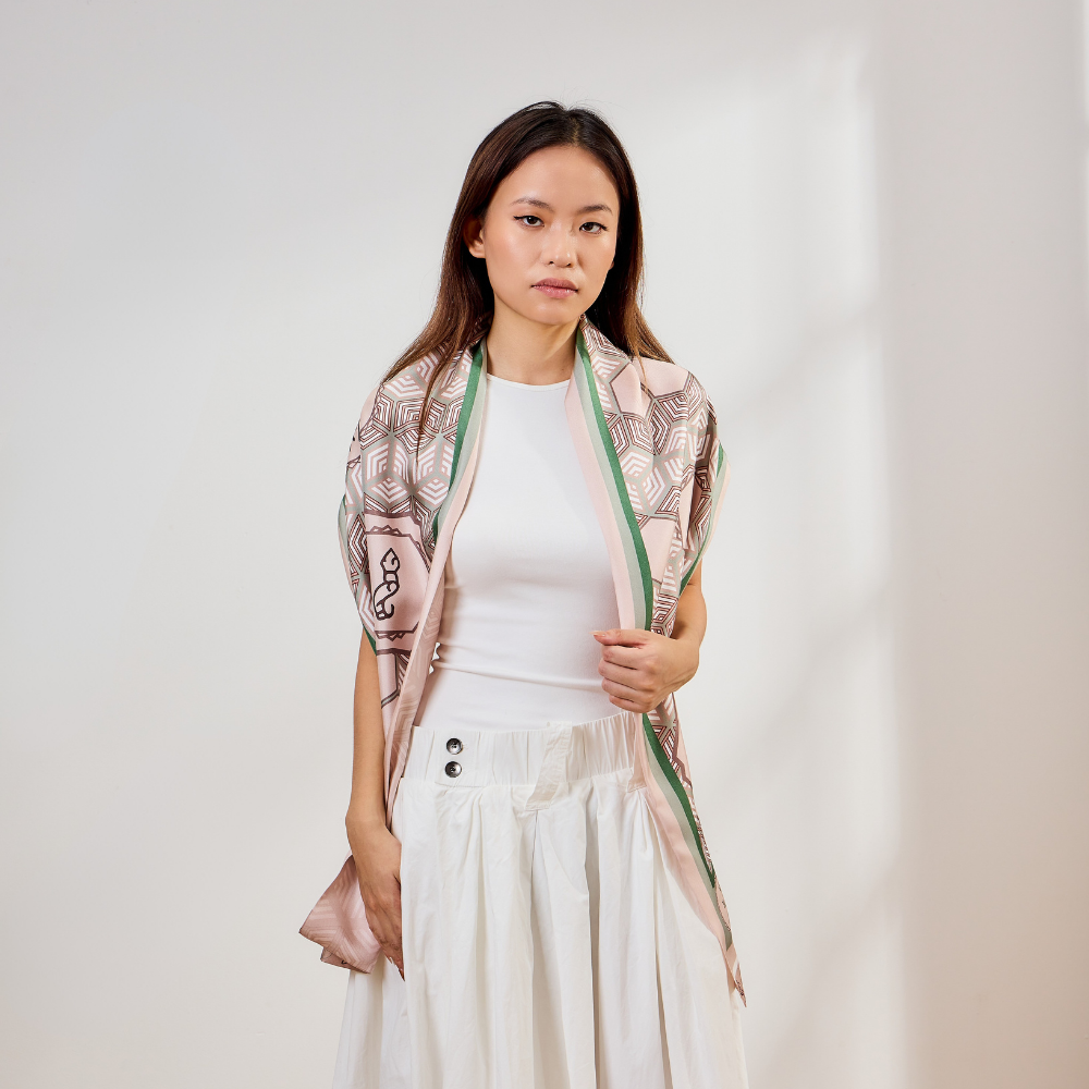 100% Mulberry Silk ‘Charmeuse Elegance’ Long Scarf