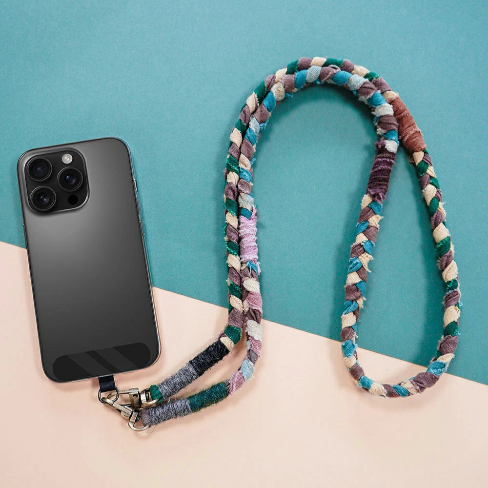Handmade Brown Green Phone Lanyard
