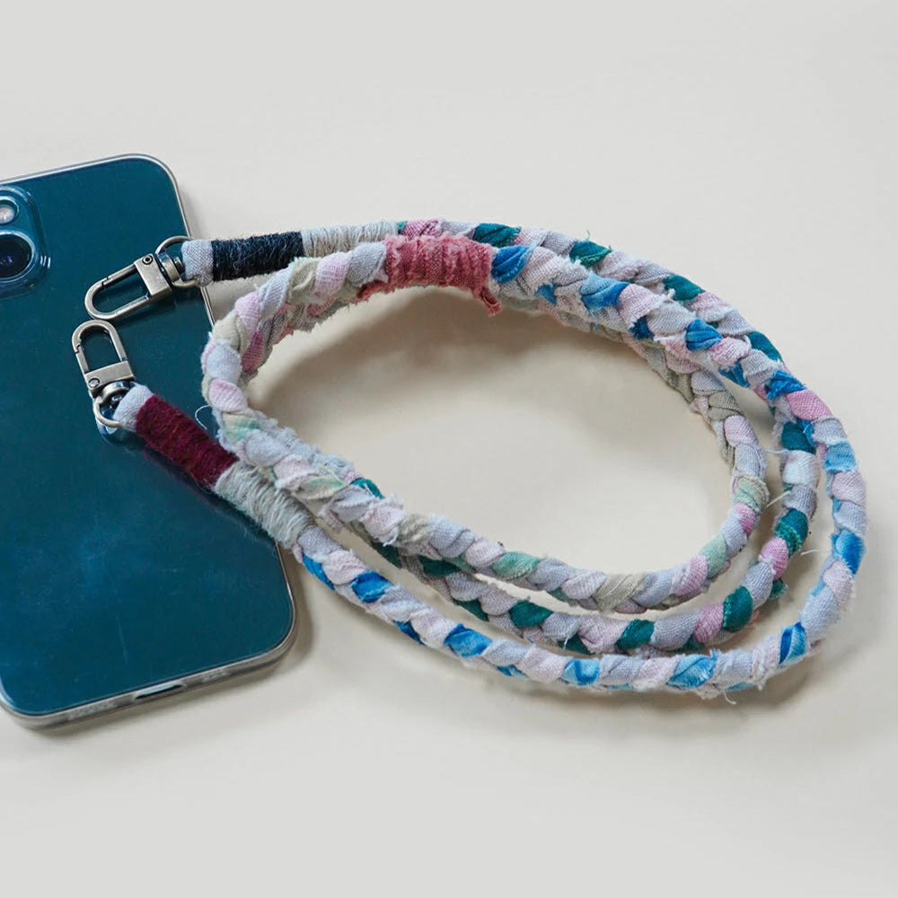 Eco-Friendly Handmade Pink Plant-Dyed Phone Lanyard