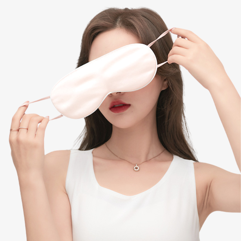 16 Momme 100% Mulberry Silk Sleep Mask with Ear Straps