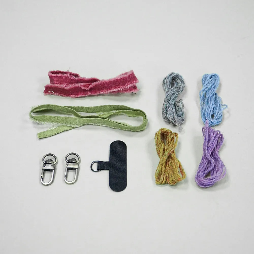 Purple Yellow Phone Strap DIY Craft Kit Set
