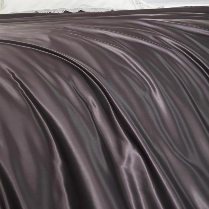 19 Momme 100% Mulberry Silk Dark Brown Bedding Set