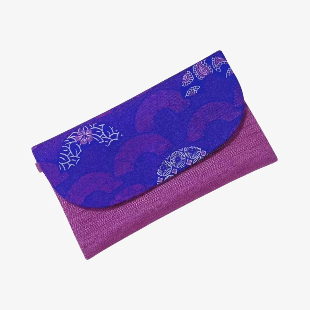 Harmony Purple Silk Song Brocade Clutch