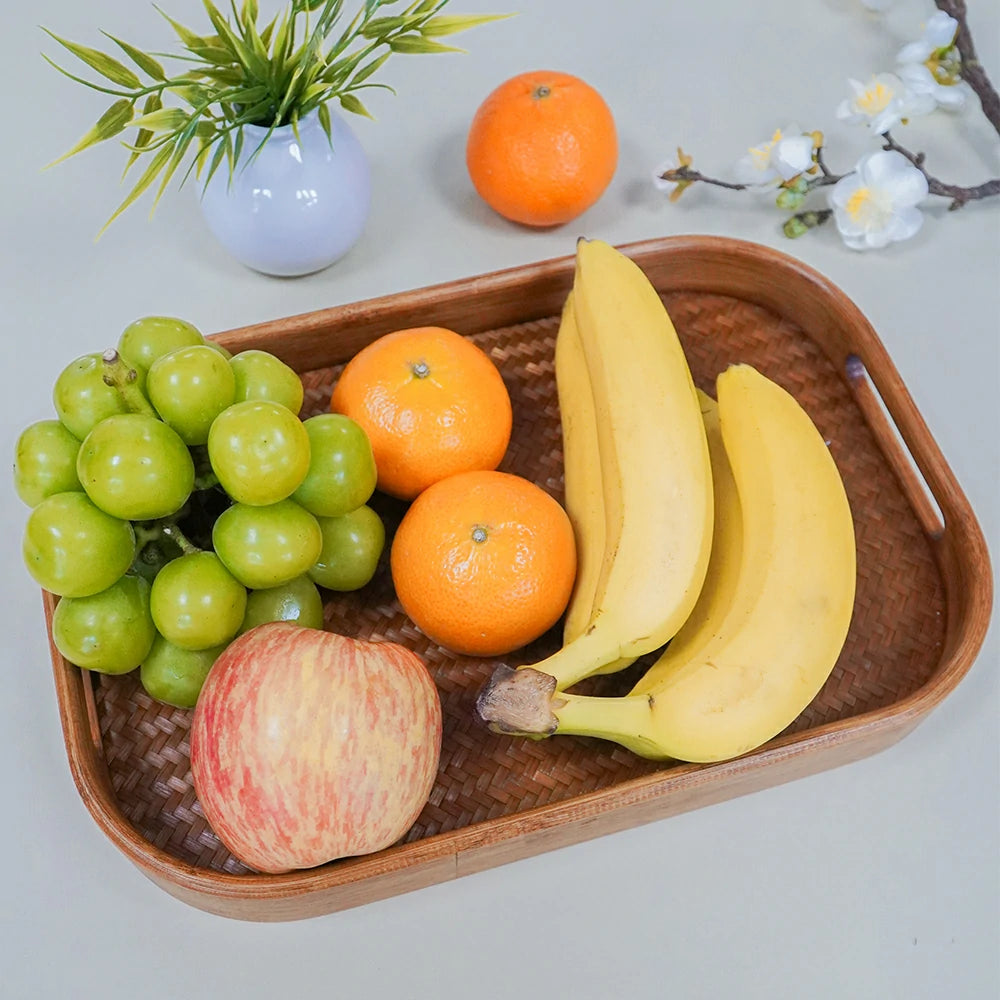 Handmade Bamboo Square Storage Tray