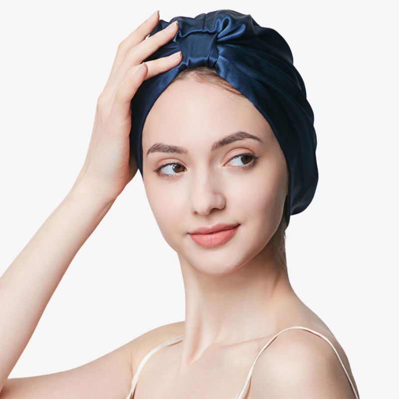 19 Momme 100% Mulberry Silk Sleep Cap – Double-Layer with Square Buckle