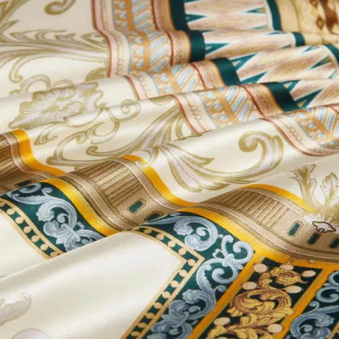 16 Momme 100% Mulberry Silk ‘Emerald Enchantment’ Flat Sheet