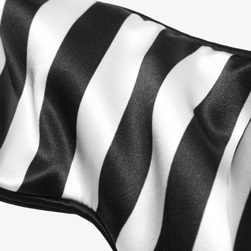 22 Momme 100% Mulberry Silk Printed Striped Sleep Mask