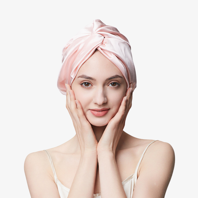 19 Momme 100% Mulberry Silk Sleep Cap – Double-Layer with Button Closure