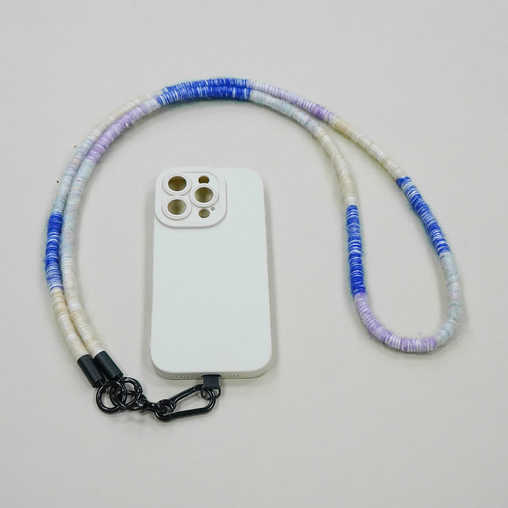 Blue and Purple Handmade Long Phone Strap