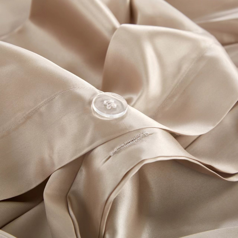 19 Momme 100% Mulberry Silk Champagne Bedding Set