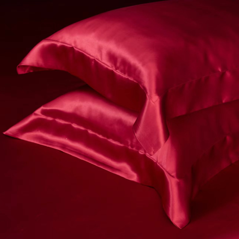 19 Momme 100% Mulberry Silk Burgundy Bedding Set