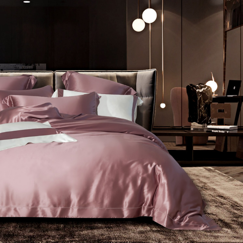 19 Momme 100% Mulberry Silk Dusty Rose Bedding Set
