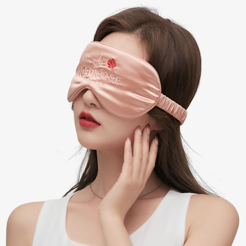 22 Momme 100% Mulberry Silk Embroidered Sleep Mask