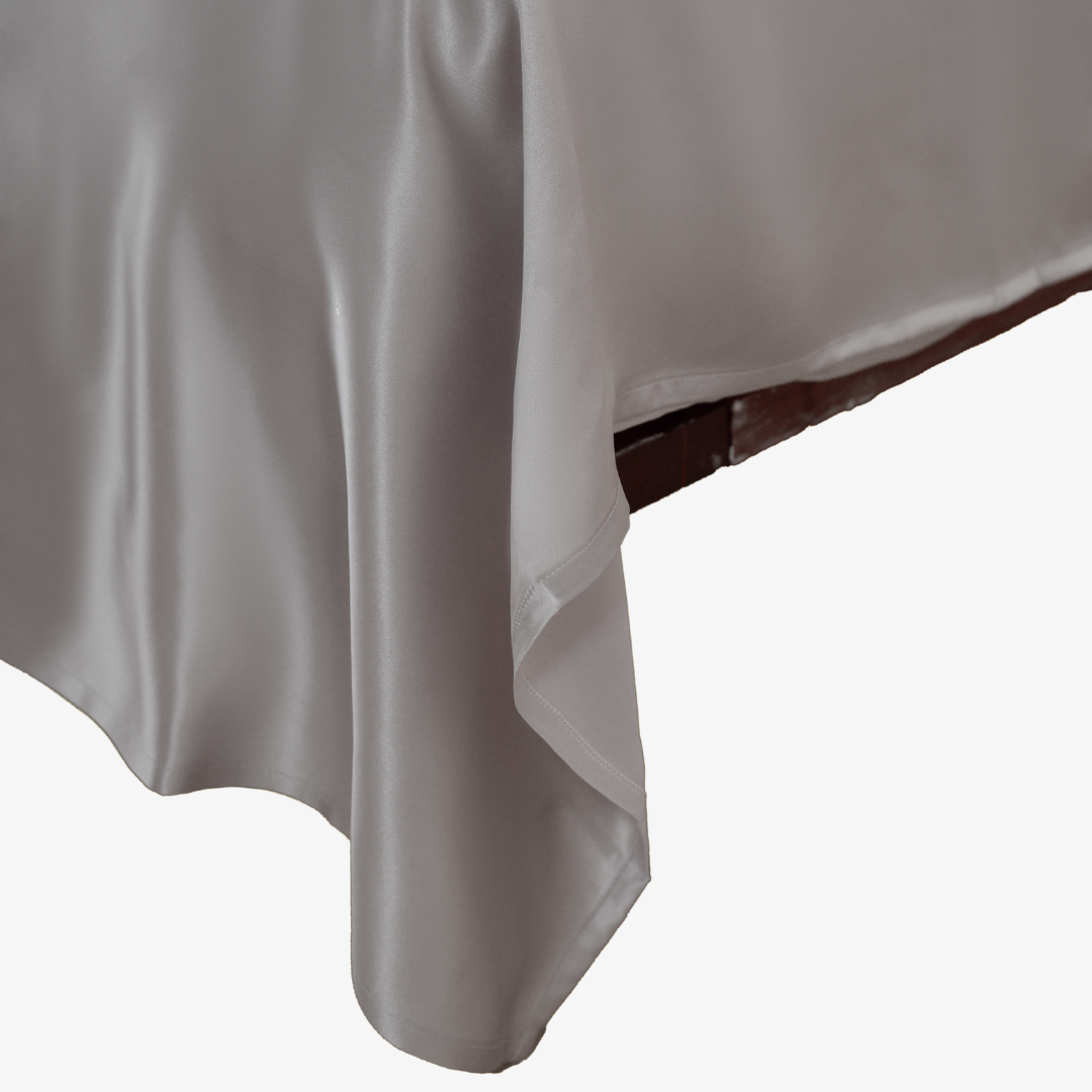 Dark Gray 19 Momme 100% Mulberry Silk Flat Sheet