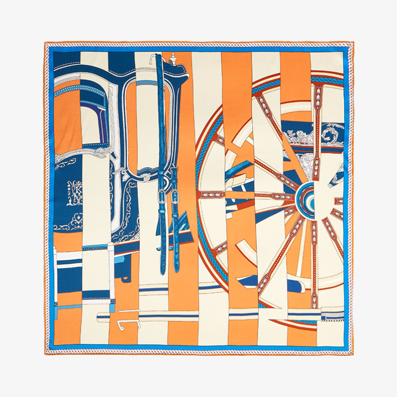 16 Momme 100% Mulberry Silk Printed Scarf