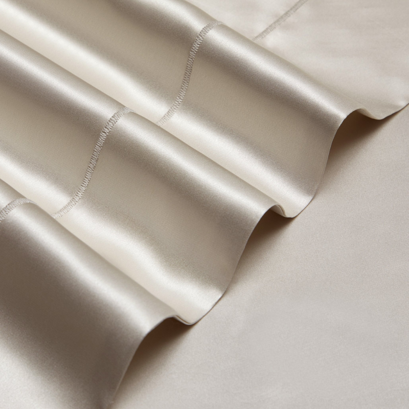 19 Momme 100% Mulberry Silk Beige Bedding Set