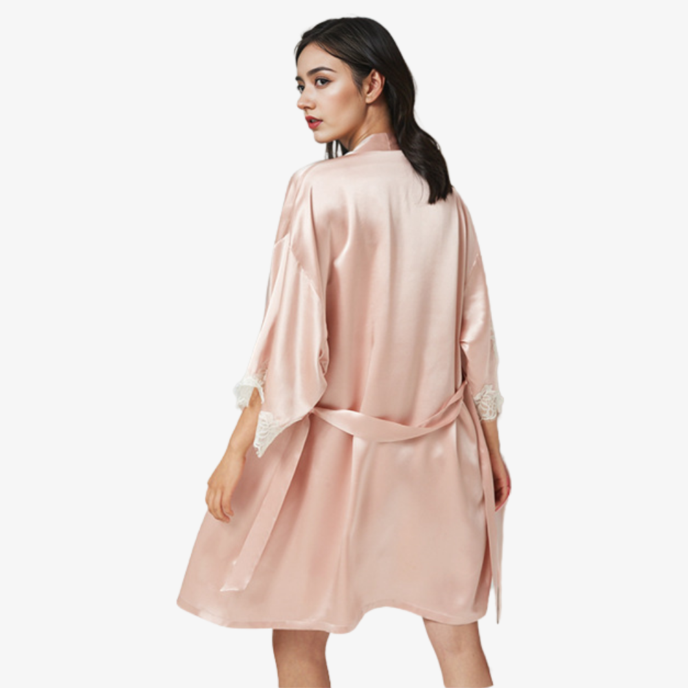 19 Momme 100% Mulberry Silk Cami Nightdress and Robe Set