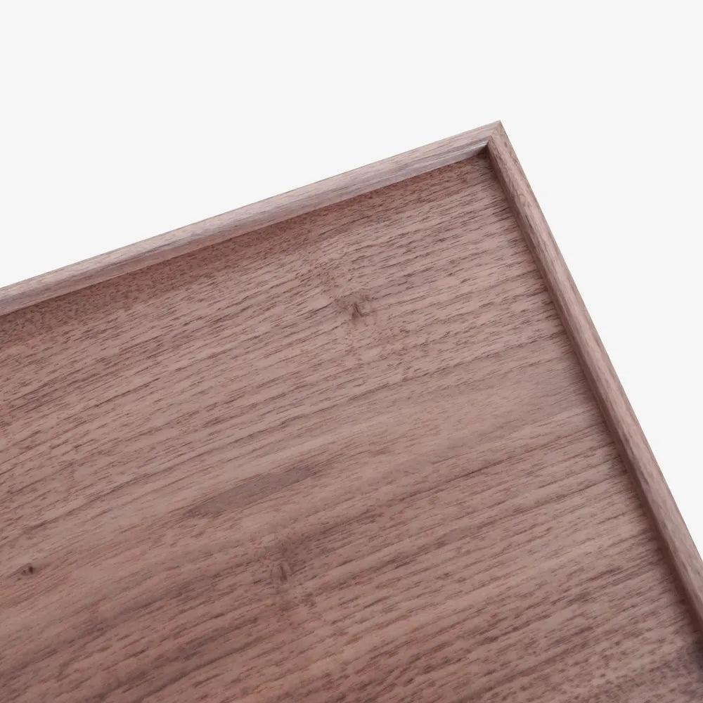 Lock Armor Pattern Square Tray North American Black Walnut