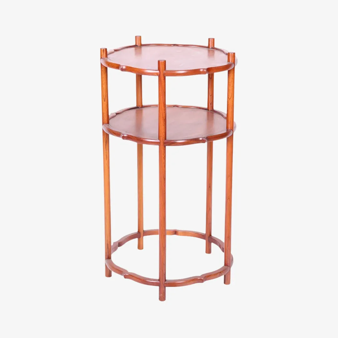 Handmade Two-tier Round Shelf