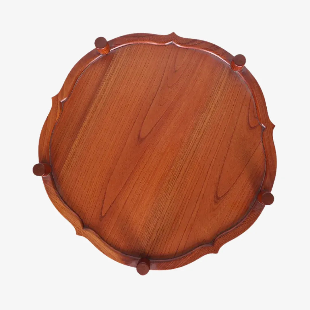 Handmade Two-tier Round Shelf