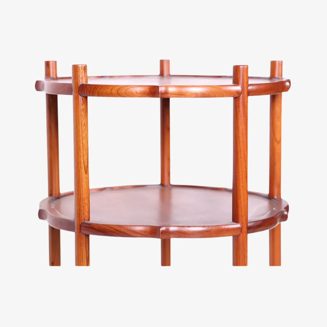 Handmade Two-tier Round Shelf
