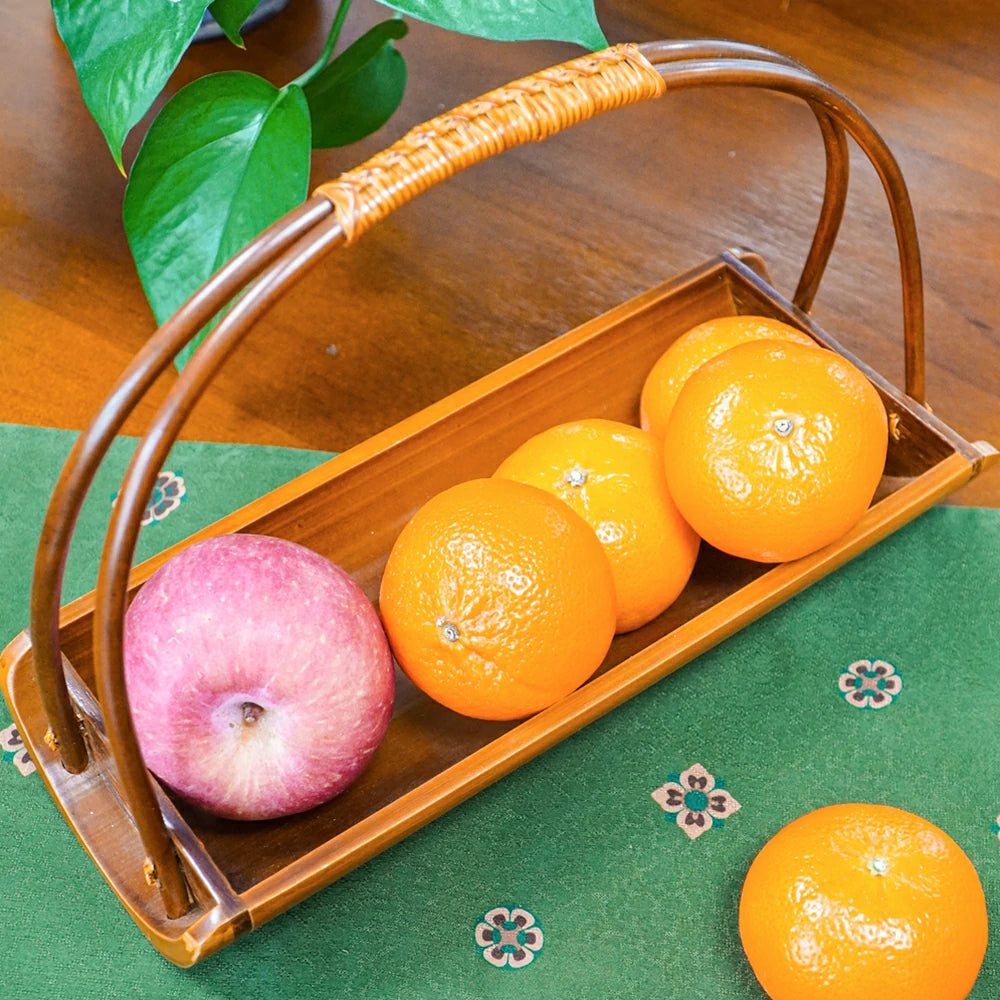 Handmade Lacquer Bamboo Fruit Plate