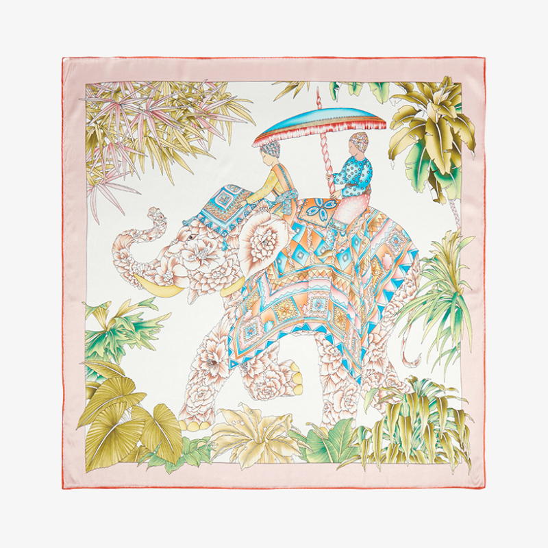 16 Momme 100% Mulberry Silk Printed Scarf