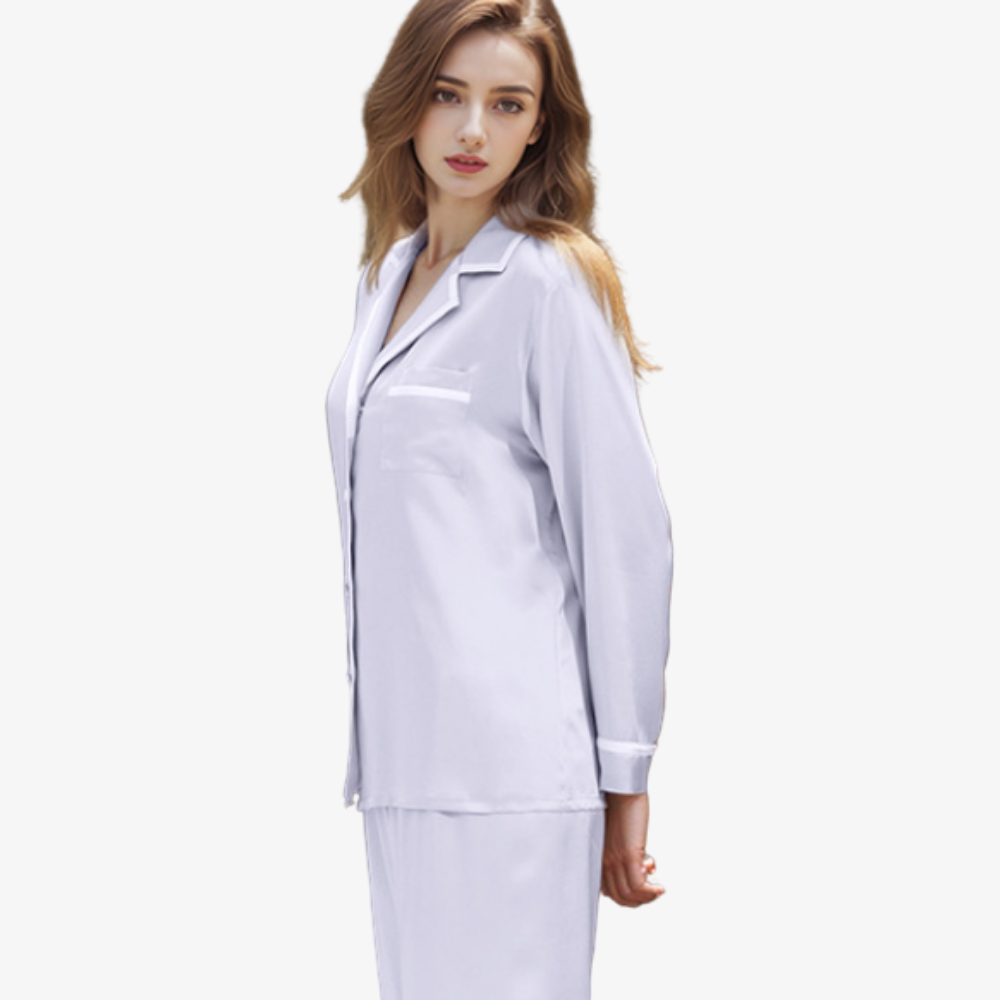 19 Momme 100% Mulberry Silk Fall/Winter Pajama Set