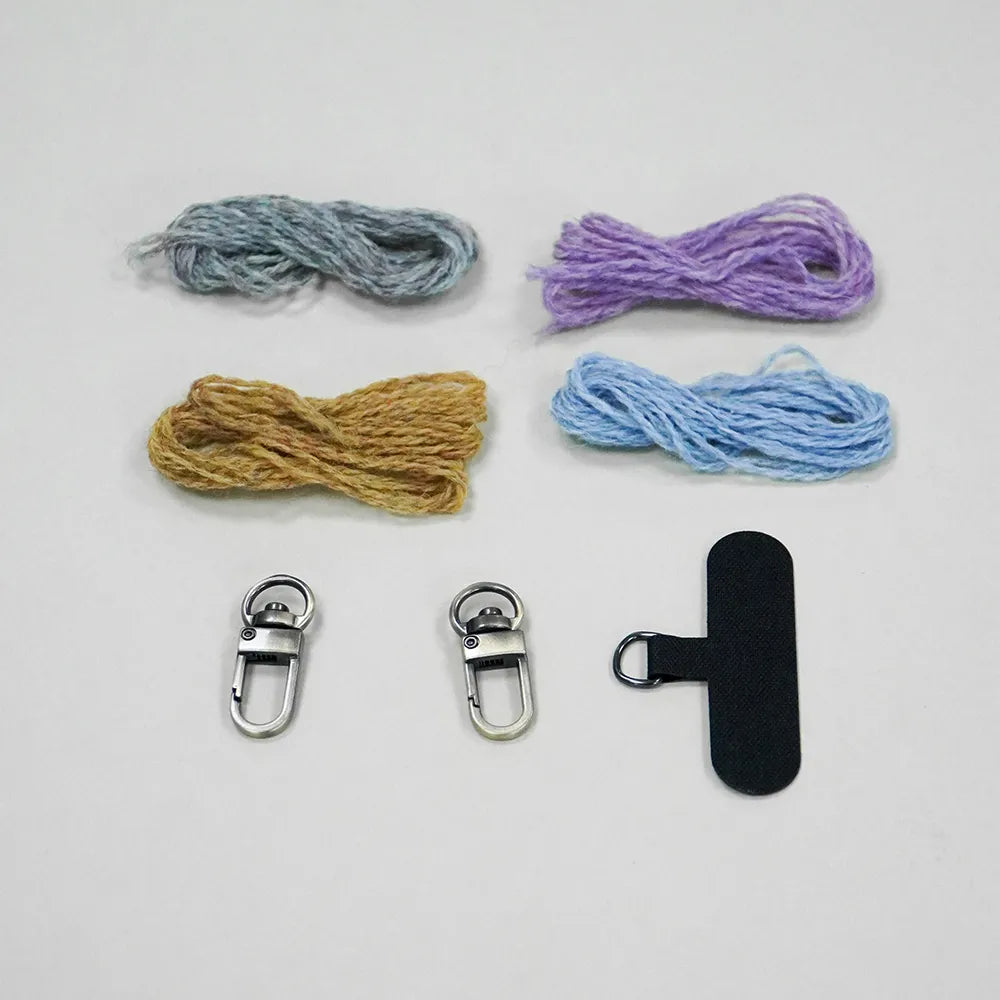 Purple Yellow Phone Strap DIY Craft Kit Set