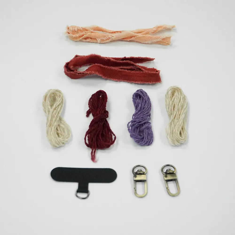Green Yellow Phone Strap DIY Craft Kit Set