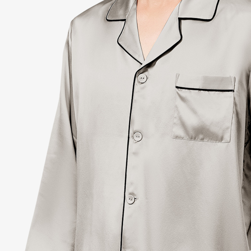 19 Momme 100% Mulberry Silk Men's Pajama Set