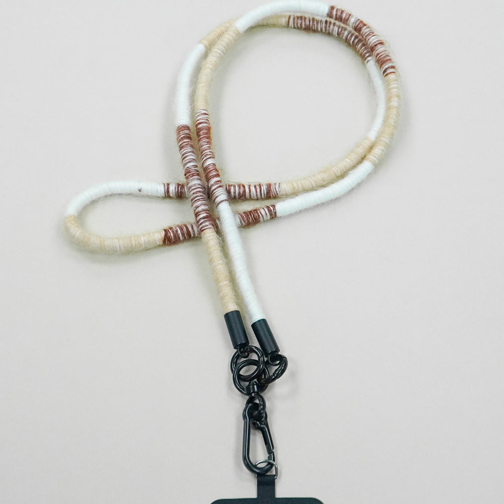 Handmade Coffee Tone Phone Lanyard