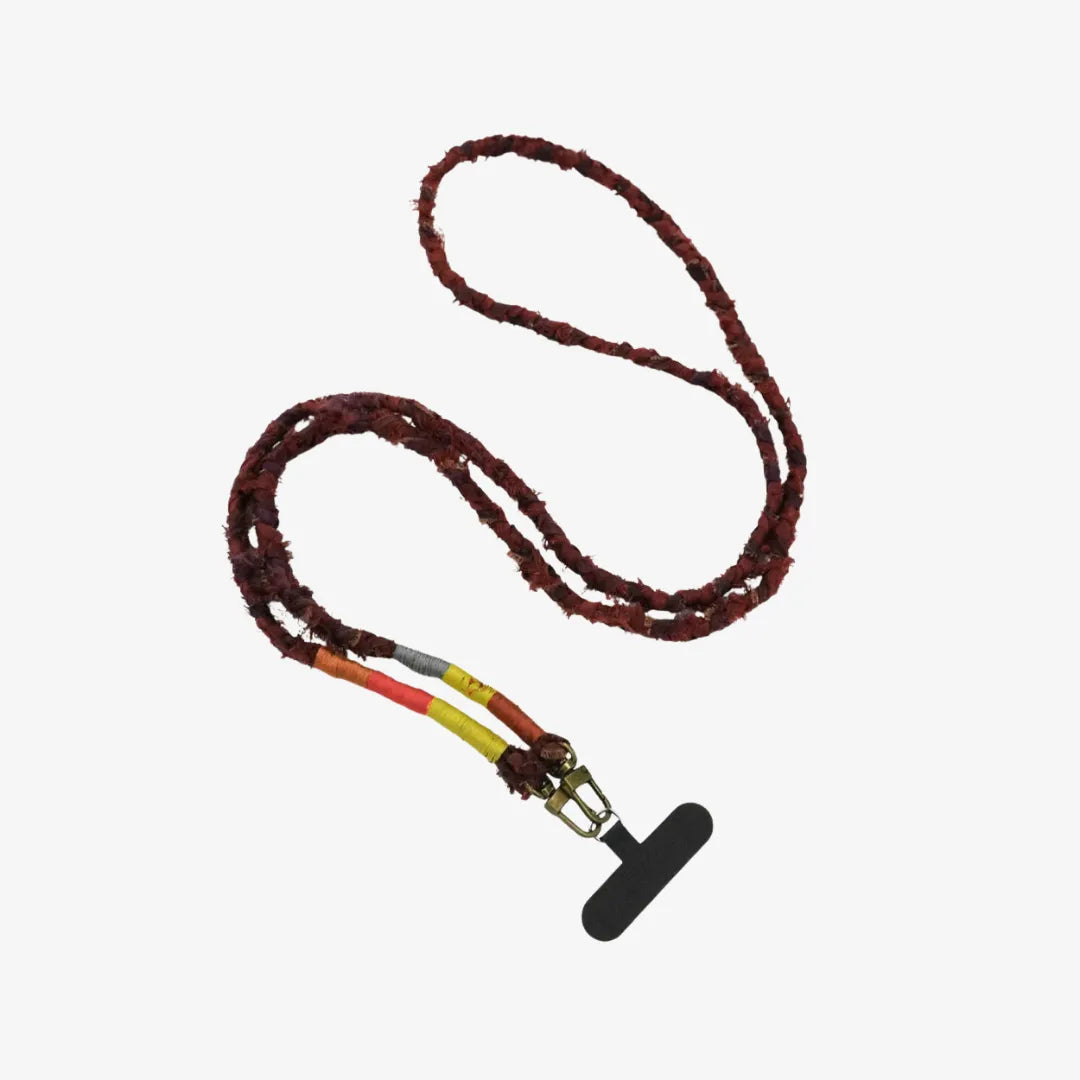 Handmade Silk Phone Lanyard in Long Length
