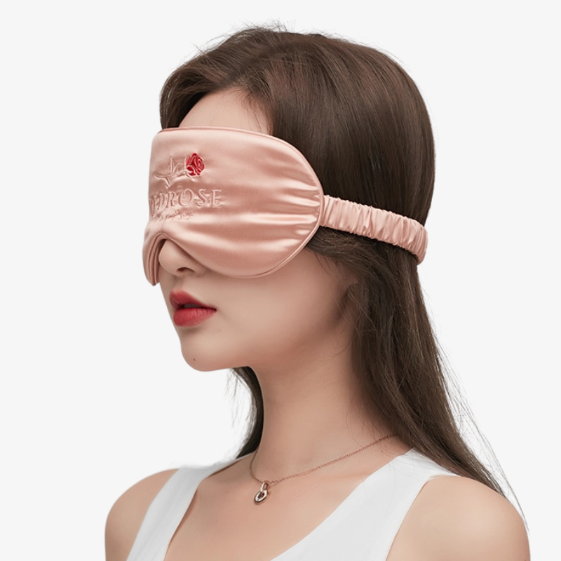 22 Momme 100% Mulberry Silk Embroidered Sleep Mask