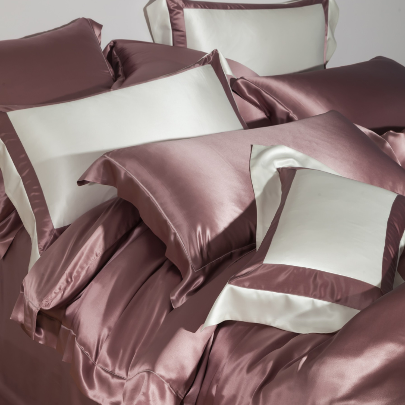 19 Momme 100% Mulberry Silk Dusty Rose Bedding Set