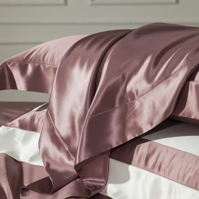 19 Momme 100% Mulberry Silk Dusty Rose Bedding Set