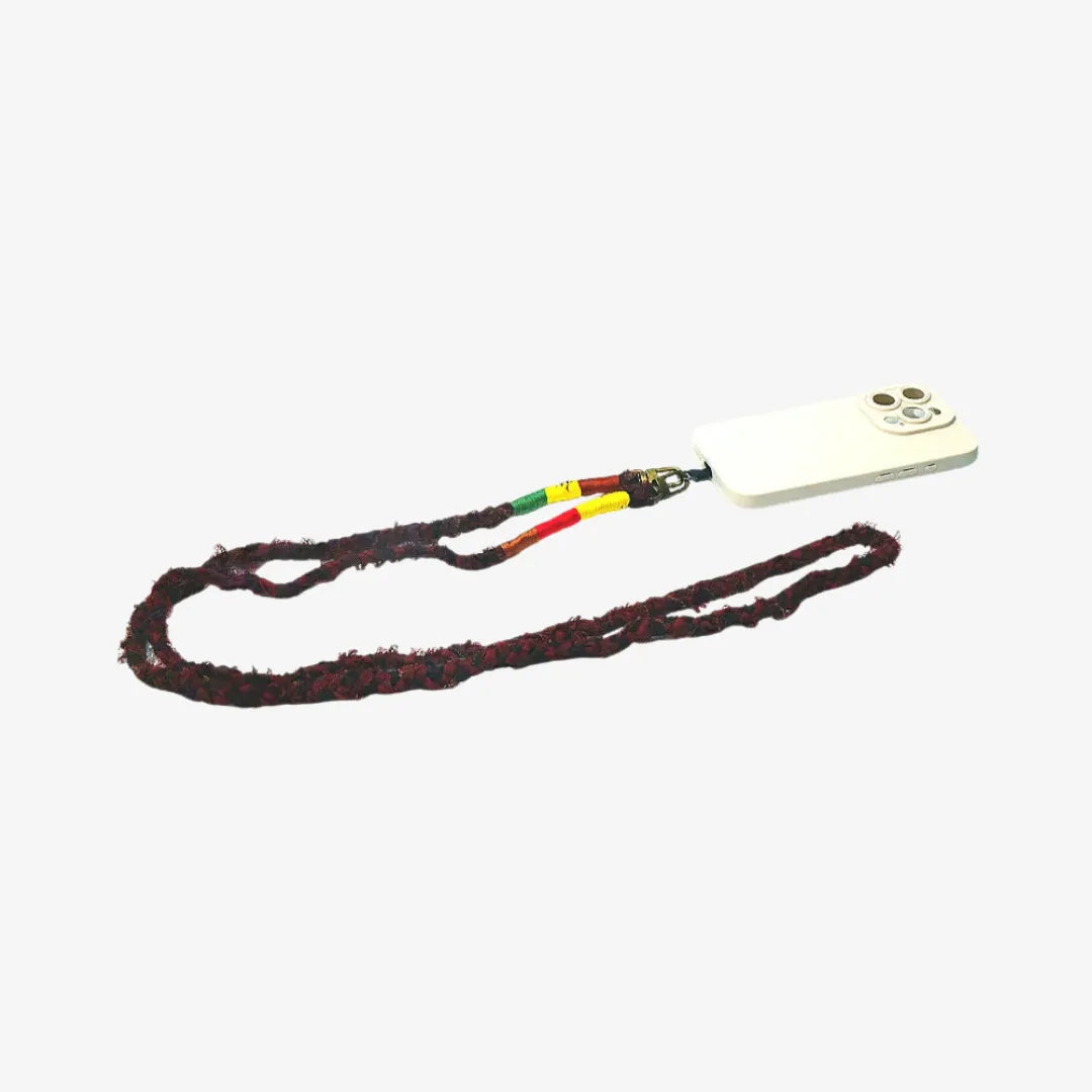 Handmade Silk Phone Lanyard in Long Length