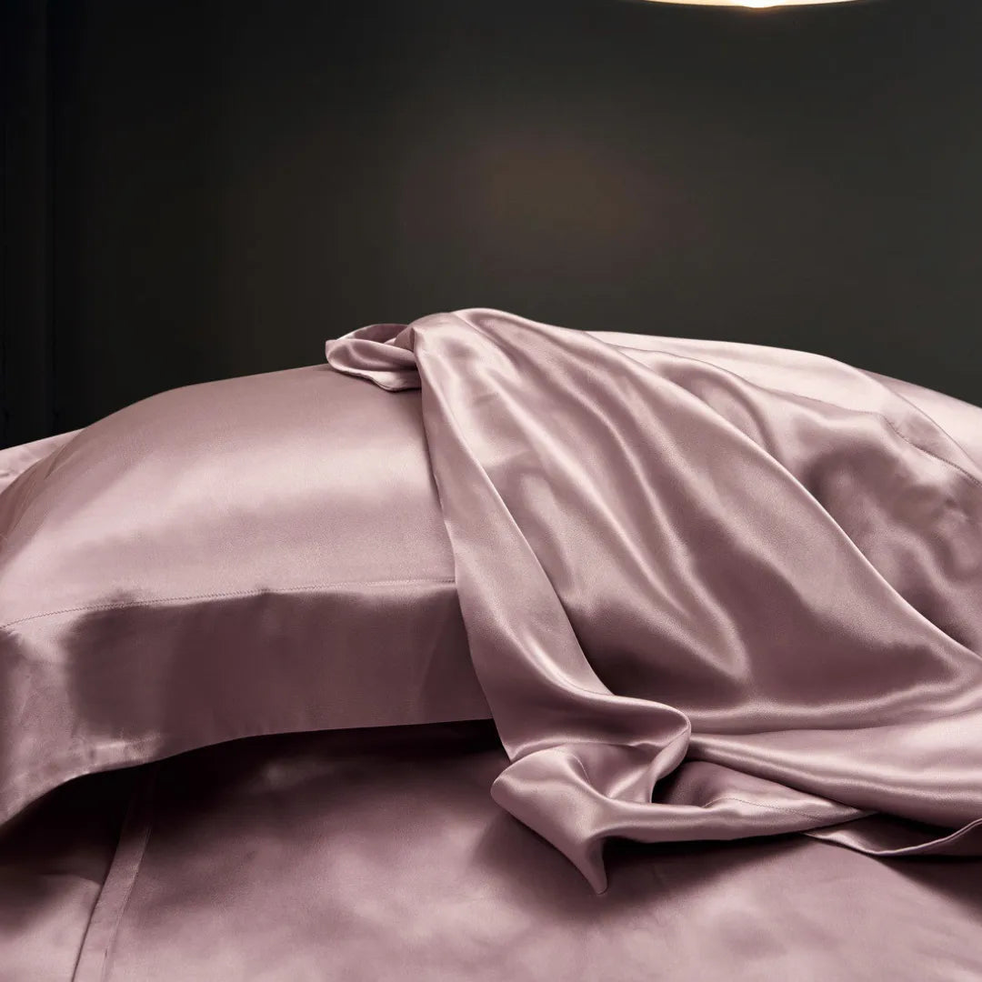 19 Momme 100% Mulberry Silk ‘Apricot Pink’ Flat Sheet