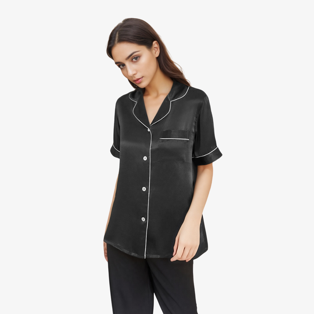 16 Momme 100% Mulberry Silk Short-Sleeve Pajama Set