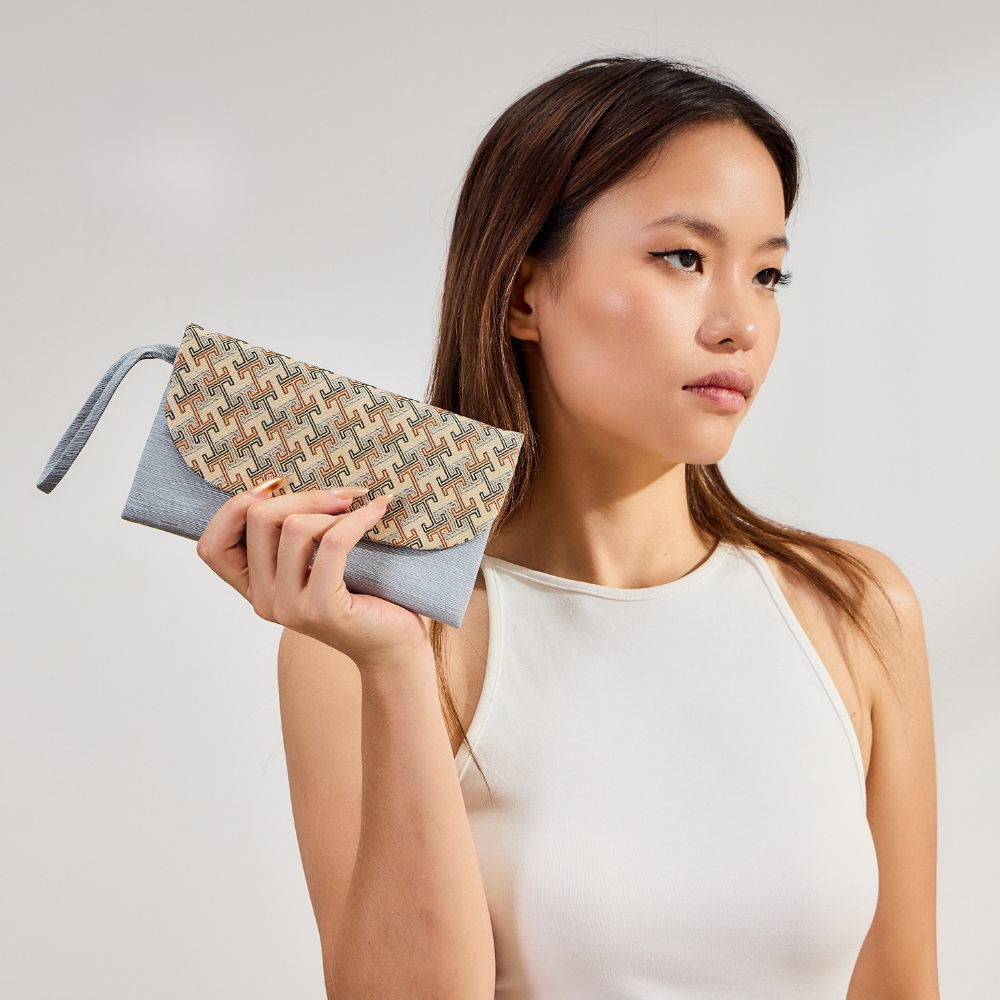 Colorful Patterned Silk Song Brocade Clutch