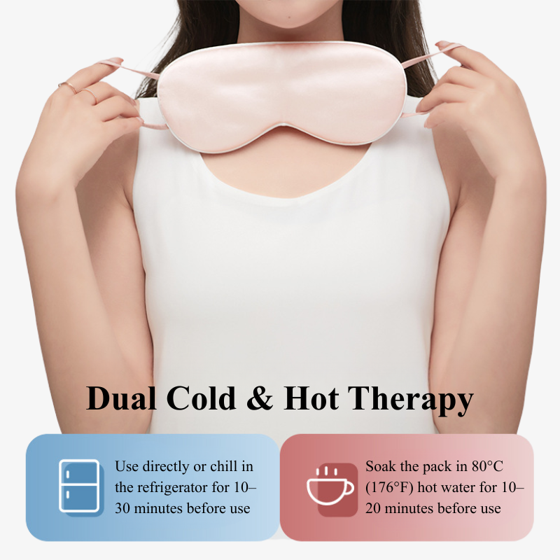 16 Momme 100% Mulberry Silk Sleep Mask with Ear Straps