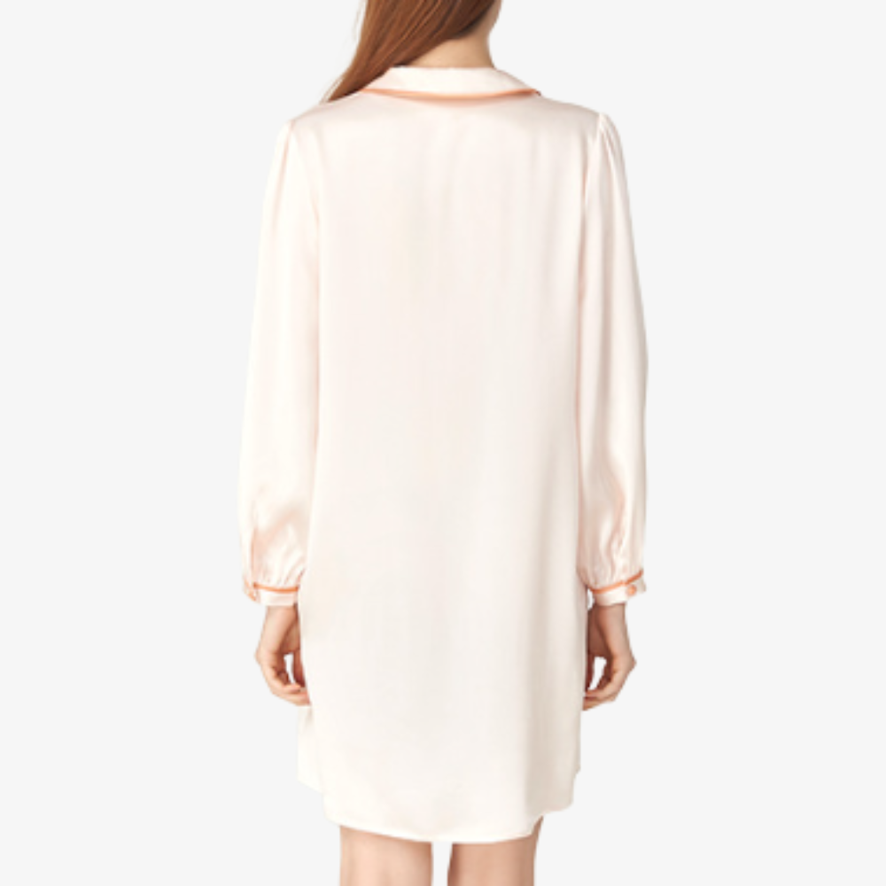 16 Momme 100% Mulberry Silk Peter Pan Collar Nightgown