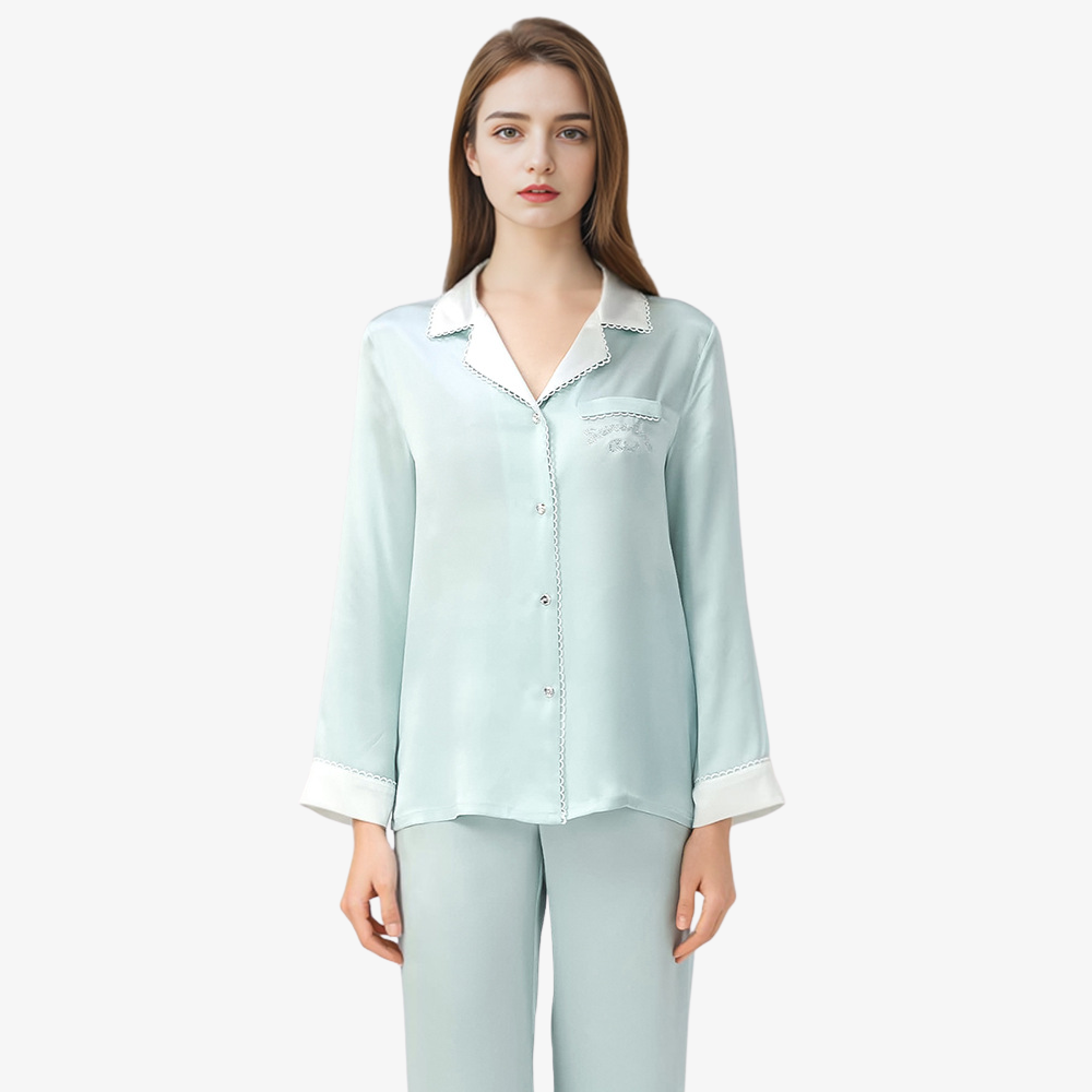 19 Momme 100% Mulberry Silk Fresh-Style Pajama Set