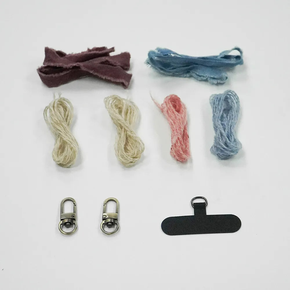 Red Pink Phone Strap DIY Craft Kit Set