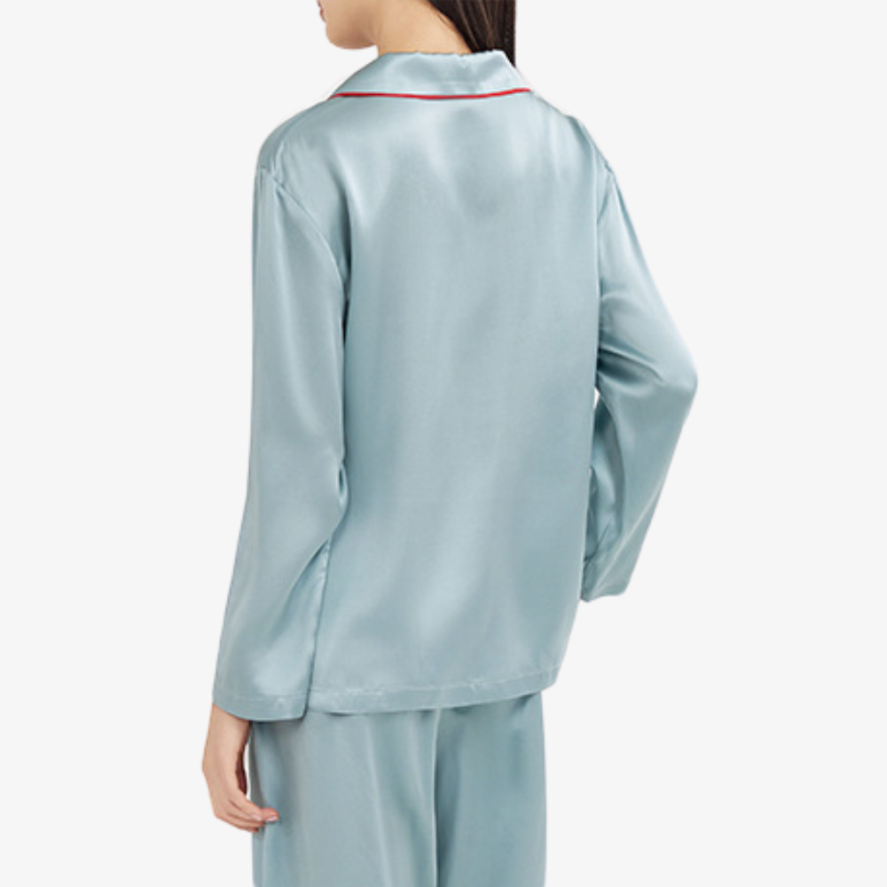 16 Momme 100% Mulberry Silk Long-Sleeve Loose Pajama Set