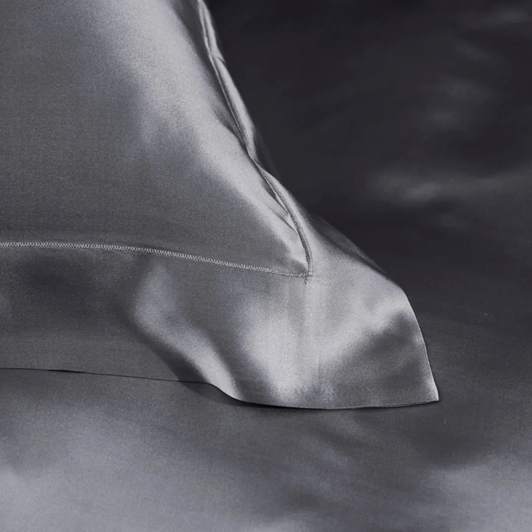 19 Momme 100% Mulberry Silk ‘Gray’ Flat Sheet