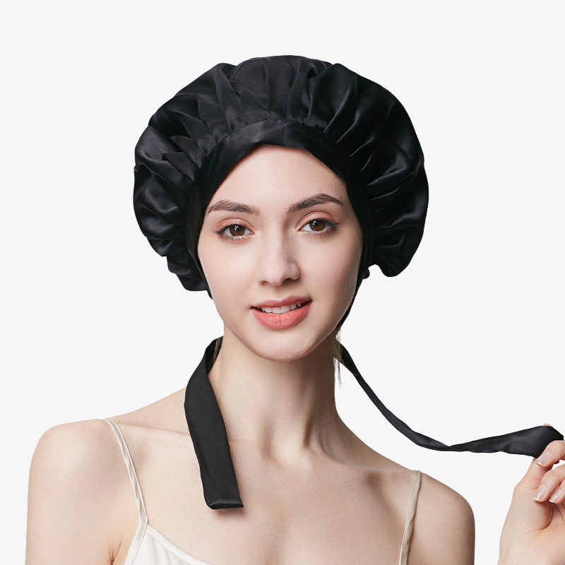 19 Momme 100% Mulberry Silk Sleep Cap – Tie Closure