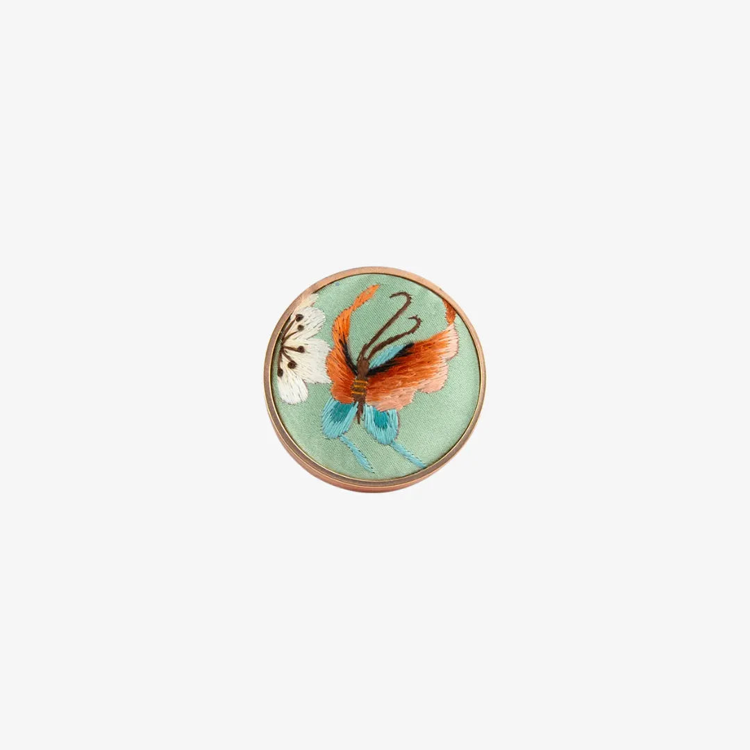 Handmade Suzhou Embroidery Silk Orchid & Butterfly Car Diffuser