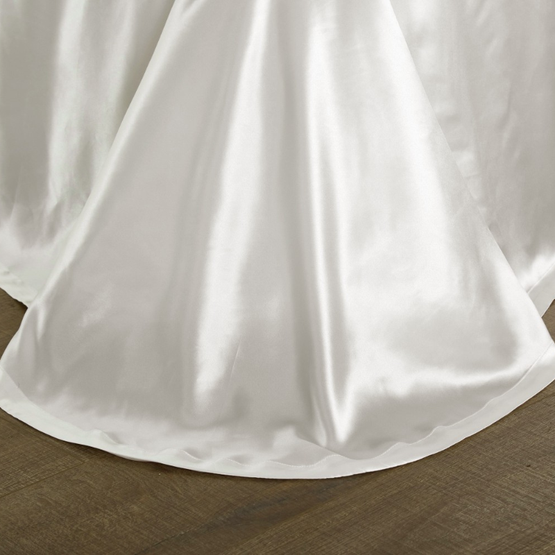 19 Momme 100% Mulberry Silk White Bedding Set