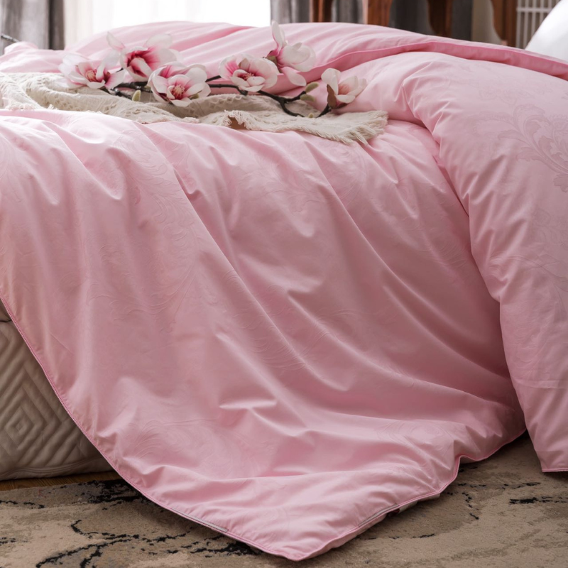 Pink 80s Cotton 100% Mulberry Silk Duvets